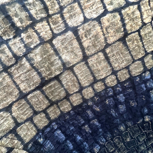 Chicos Blazer Jacket Womens 3 Large Black Gold Metallic Snake Artsy Classic - Picture 10 of 10